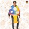 Adults Psychedelic Mushroom Costume, Colorful Foam Tunic for Festivals & Halloween